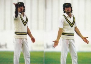 Imran Khan is not amused by a fielder during Pakistan’s 1987 tour of England. Pakistan won the series. It’s first ever against England in England.