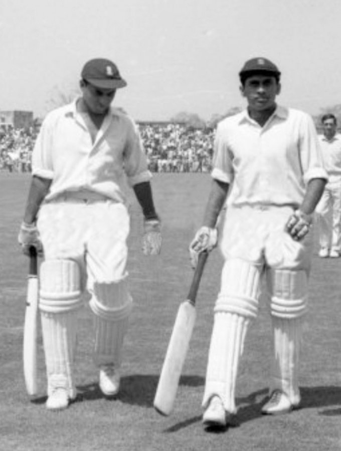 Dilip Sardesai and Hanumant Singh, India vs New Zealand, New Delhi, March, 1965