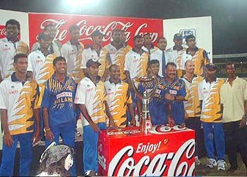 Jayasuriya hit a masterful 99 to set up Sri Lanka's 121-run victory over India in the day-night final of the Coca-Cola Cup triangular one-day cricket series at the R Premadasa Stadium in Colombo on August 5, 2001.