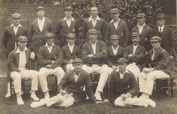 Armstrong (centre, middle row) with his 1920–21 team, considered one of the great Test teams of all time