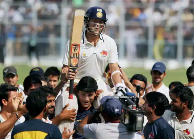 Sachin Tendulkar bid his Ranji career a goodbye in style in 2013, leading Mumbai to a four-wicket win over Haryana at Lahli. Mumbai, chasing 240 to win, bit of bother at 167-5 but Sachin scored an unbeaten 79.
