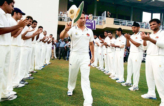 Sachin Tendulkar bid his Ranji career a goodbye in style in 2013, leading Mumbai to a four-wicket win over Haryana at Lahli. Mumbai, chasing 240 to win, bit of bother at 167-5 but Sachin scored an unbeaten 79. A