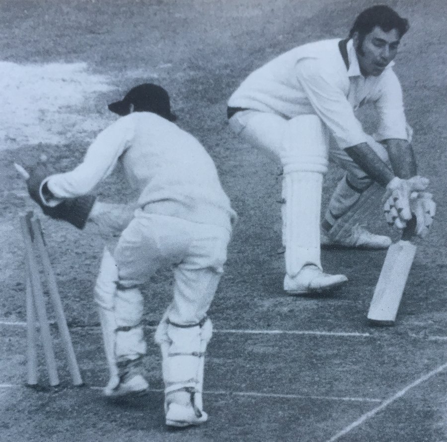 Alan Knott in the 1974 Gillette Final - first he stumped our Rookie here, and then just as we thought Lancs were going to sneak home anyway he put on 33 with Bob Woolmer to win the match for Kent