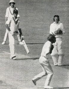 Ajit Wadekar is caught and bowled by Derek Underwood India v England 3rd Test January 17 1973
