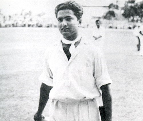 Hanif Mohammad walks back after his epic 337 West Indies v Pakistan 1st Test Barbados January Copy