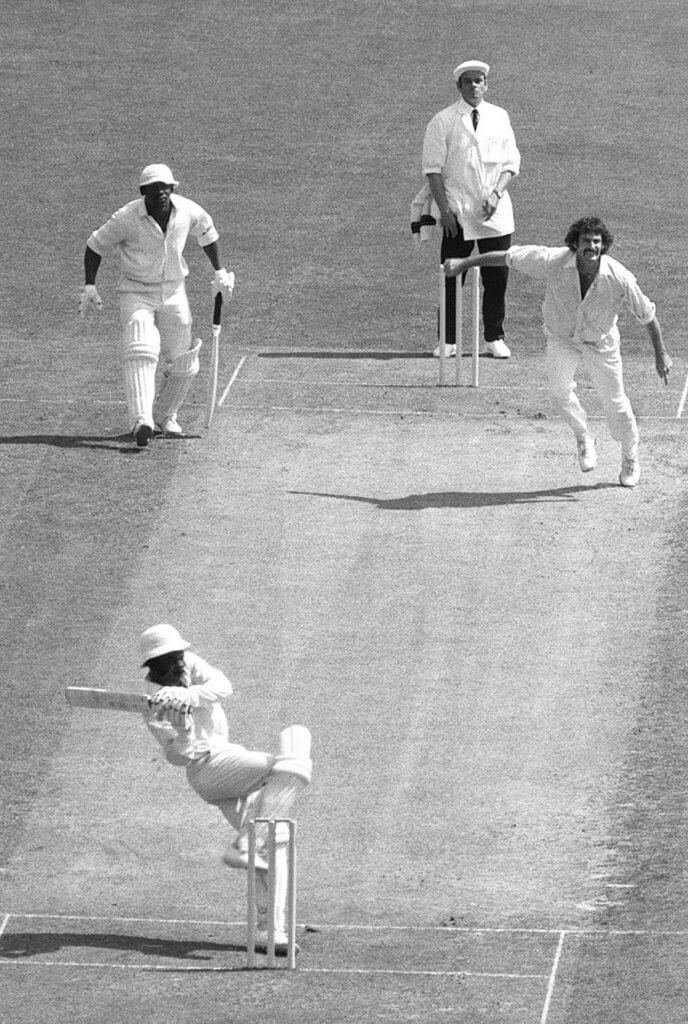 Roy Fredericks hooked Lillee for six early in the innings in the World Cup 1975