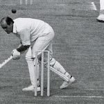 Brian Close ways out of the way of a Michael Holding bouncer England v West Indies Old Traffor2 1
