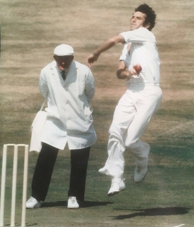 John Snow in his 49th and final Test, against West Indies at Leeds in the summer of 1976. A hostile genuine fast bowler, he would - and should - have played much more but his mercurial temperament often fell foul of the authorities