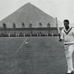 Garry Sobers takes the plaudits after batting for Norton Stoke in the Staffordshire League in 1964. In all three seasons he was at the club they won the title. In the background is a massive spoil tip belonging to Norton (Ford Green) Colliery