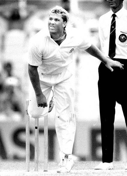 Shane Warne, 22, on his debut against India in January 1992. He took 1 for 150 and then 0 for 78 in the next Test. His next outing was in Colombo that August when he took 0 for 107 in Sri Lanka's first innings