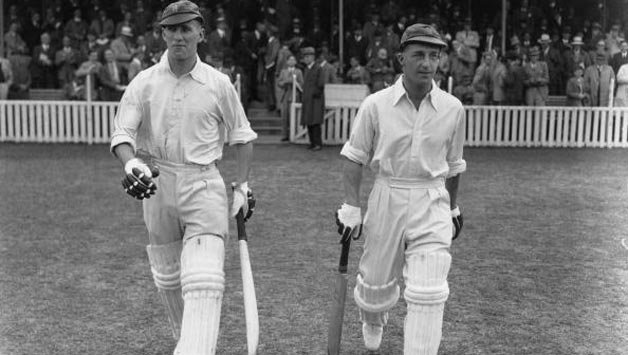 Timeless Test Match of England v South Africa at Durban 1939 - Len Hutton (left) and Bill Edrich © Getty Images