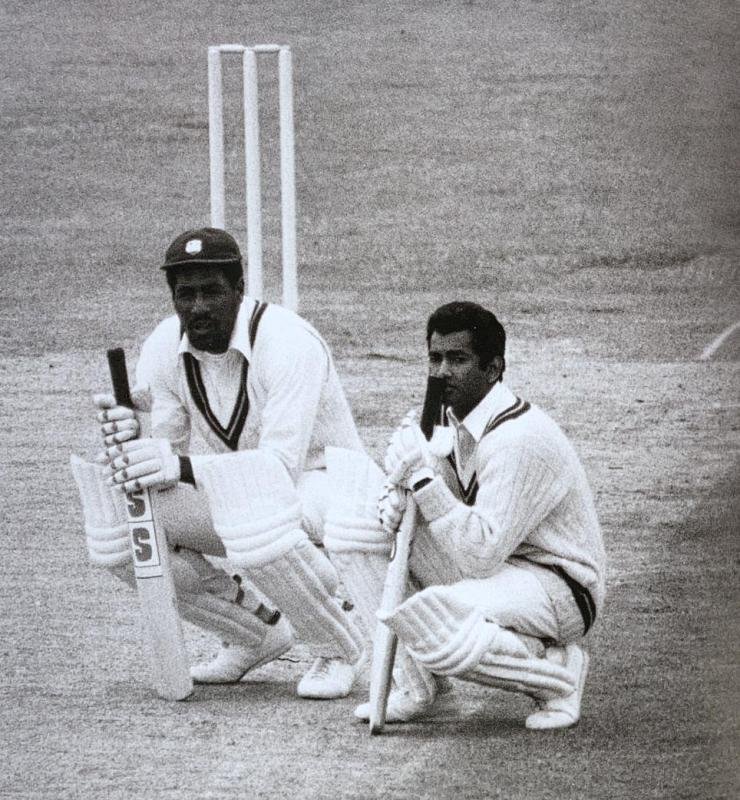 Alvin Kallicharran are looking pensive, although it's difficult to know why, as they were still together at the end of the day, 169 runs into a partnership that eventually extended to 303