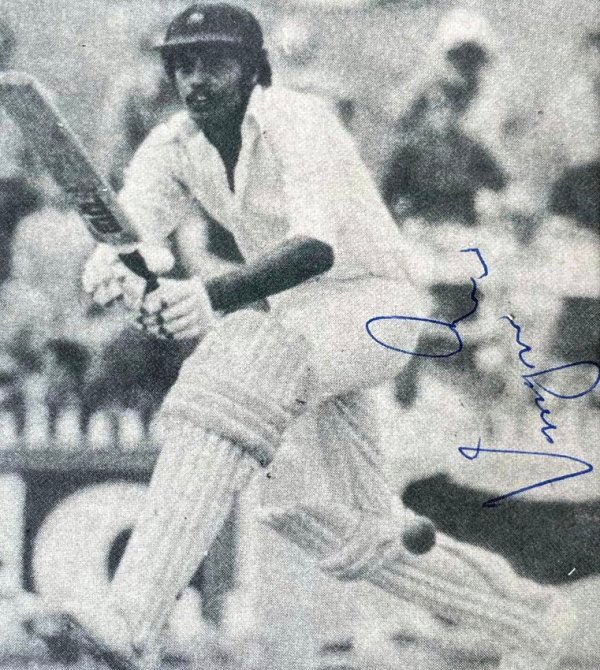 Dilip Vengsarkar, then 19 years old, during the rain-marred Irani Trophy (Bombay vs Rest of India) match in Nagpur, Oct-Nov 1975.