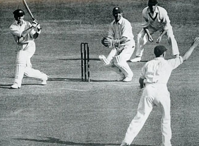 Stan McCabe on the attack on his way to a brilliant 187 Not out on Dec 07 1932