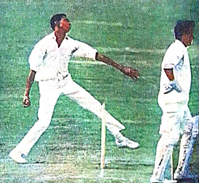 Off-spinner Lance Gibbs, is supple enough at 42 to switch from five-day to one-day cricket. in world cup 1975. Gibbs's immaculate length and line make him difficult to hit. He allowed even a Viswanath batsman few liberties in the last series, losing his wicket four times. It was his 7 for 98 that frustrated India's Bombay Test draw bid.