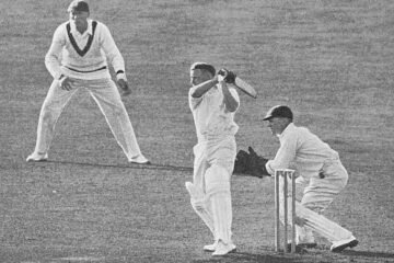 Has a team ever won a test series 3-2 after training 2-0? In 1936–37, Australia was trailing 2-0, while England won opulently after two Test matches. Don Bradman punches a four through mid-off late in the day.