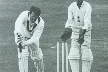 Graeme Pollock is bowled by Ray Illingworth at the Oval in 1970 in the final match of the RoW series - Polly had only made 28