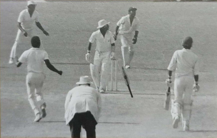 Malcolm Marshall bowled one of most fearsome spells seen in India. India ended the second day on 34-5. Marshall dismissed SMG 0,Amarnath 0,Gaekwad 4 and Vengsarkar 14. He knocked the bat out of Gavaskar's hand in the second innings